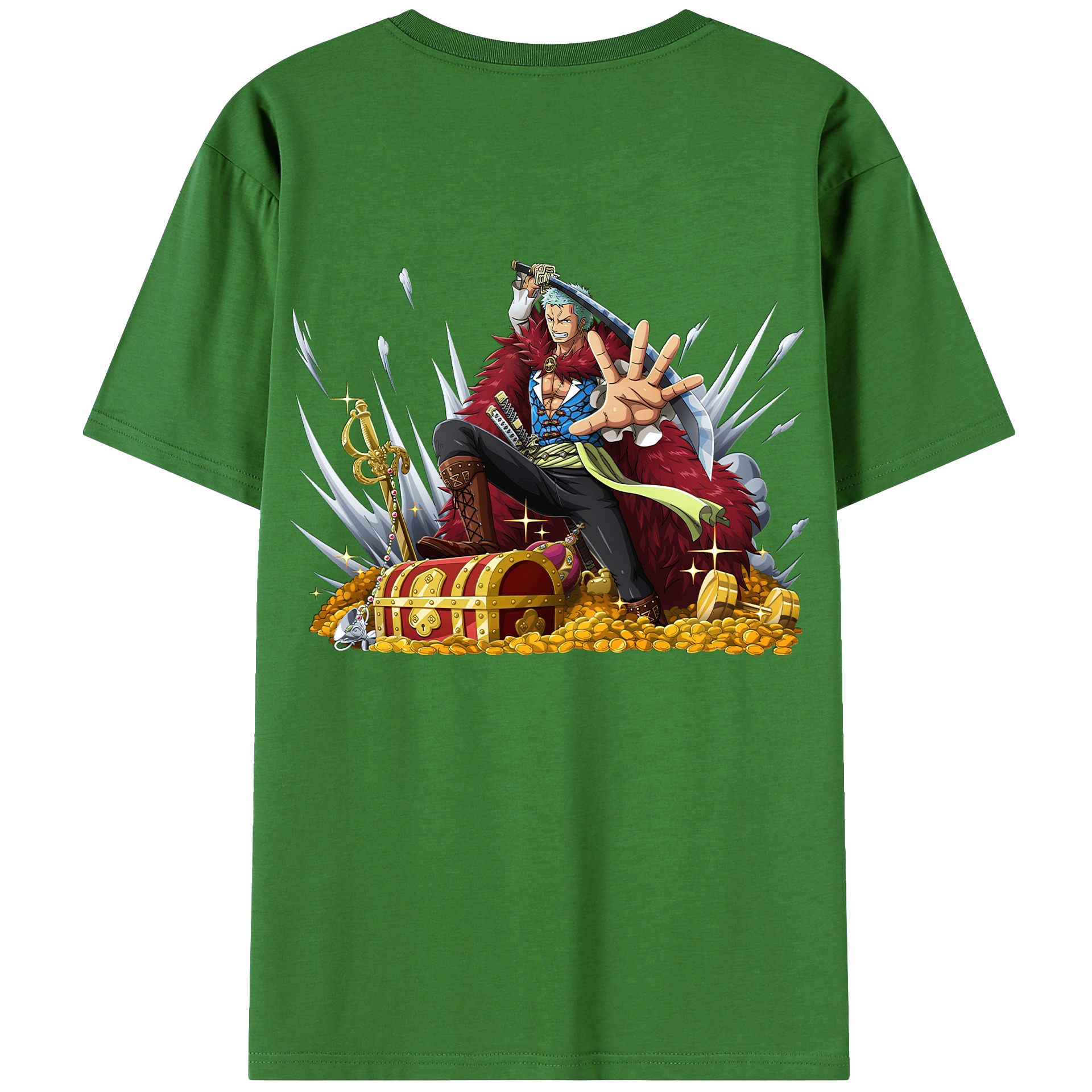 ワンピース ロロノア・ゾロ ONE PIECE Roronoa Zoro レディース半袖Tシャツ(バックプリント)